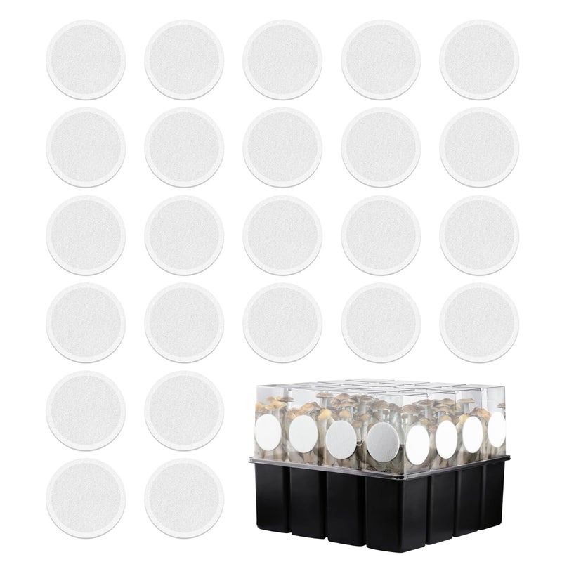 MOFOGDR Store 24 PCS Monotub Adhesive Filter Disks 3 MM Thickness OD 2.95" Replacement Filter Pads Mushroom Growing Supplies - Image 1